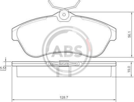 Гальмівні колодки, дискове гальмо (набір) A.B.S. A.B.S. 37308