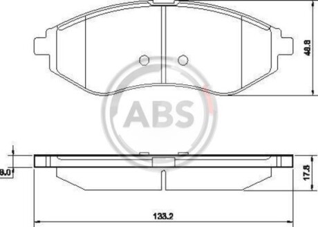 Гальмівні колодки, дискове гальмо (набір) A.B.S. A.B.S. 37352