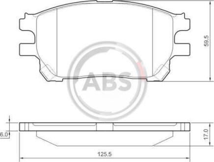 Гальмівні колодки, дискове гальмо (набір) A.B.S. A.B.S. 37421