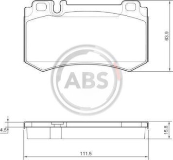 Гальмівні колодки, дискове гальмо (набір) A.B.S. A.B.S. 37454