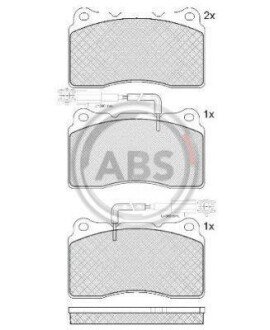Гальмівні колодки дискові (1 к-т) A.B.S. 37465