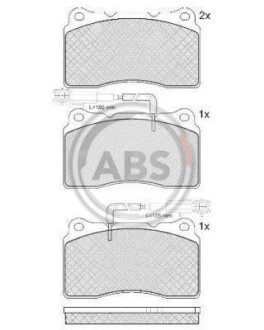 Гальмівні колодки, дискове гальмо (набір) A.B.S. A.B.S. 37486