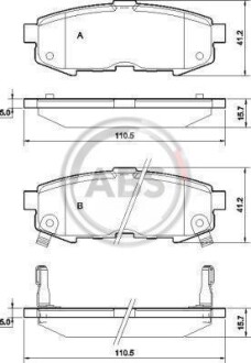 Гальмівні колодки, дискове гальмо (набір) A.B.S. A.B.S. 37569