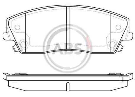 Гальмiвнi колодки дискові перед. Chysler 300 / Chrysler 300C / Dod A.B.S. A.B.S. 37609