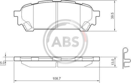 Гальмівні колодки, дискове гальмо (набір) A.B.S. A.B.S. 37611