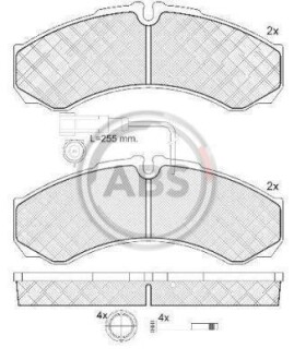 Гальмівні колодки, дискове гальмо (набір) A.B.S. A.B.S. 37635