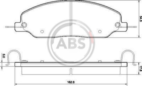 Гальмівні колодки, дискове гальмо (набір) A.B.S. A.B.S. 37662