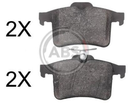 Комплект тормозных колодок, дисковый механизм A.B.S. 37819
