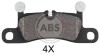 Комплект гальмівних колодок, дискове гальмо A.B.S. 37934 (фото 1)