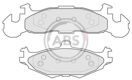 Комплект тормозных колодок, дисковый механизм A.B.S. 38219