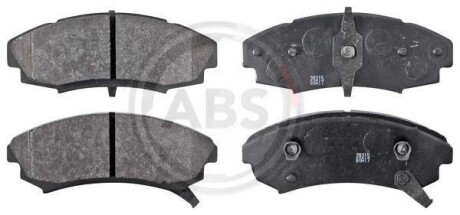 Комплект тормозных колодок, дисковый механизм A.B.S. 38315