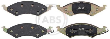 Комплект тормозных колодок, дисковый механизм A.B.S. 38324