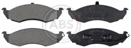 Комплект тормозных колодок, дисковый механизм A.B.S. 38417