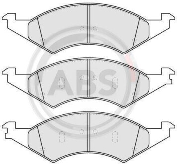 Комплект тормозных колодок, дисковый механизм A.B.S. 38421