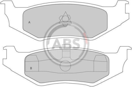 Гальмівні колодки, дискове гальмо (набір) A.B.S. A.B.S. 38512 (фото 1)