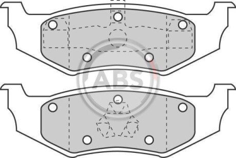 Гальмівні колодки, дискове гальмо (набір) A.B.S. A.B.S. 38641