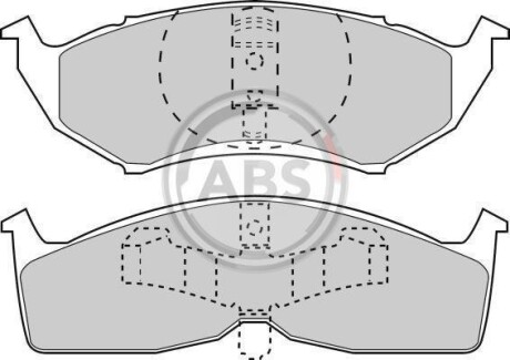 Гальмівні колодки, дискове гальмо (набір) A.B.S. A.B.S. 38730