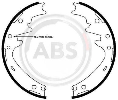 Комплект гальмівних колодок A.B.S. 40263