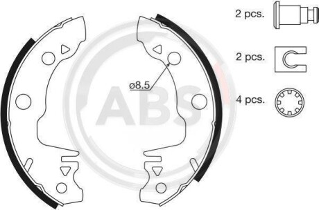 Комплект подшипника ступицы колеса A.B.S. 8304