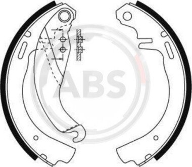 Комплект тормозных колодок, дисковый механизм A.B.S. 8791