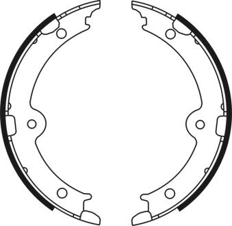 Комплект тормозных колодок, стояночная тормозная система ABE C02087ABE