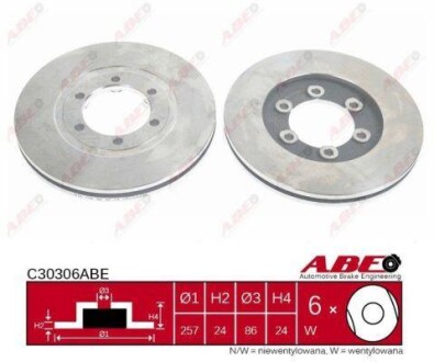 Тормозной диск ABE C30306ABE