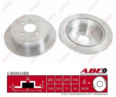 Диск гальмівний ABE C40001ABE