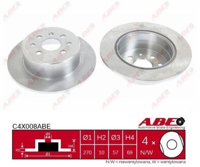 Диск гальмівний ABE C4X008ABE