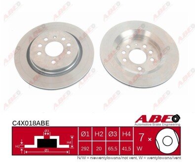 Диск гальмівний ABE C4X018ABE