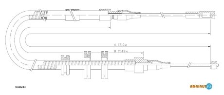 Трос ручного гальма ADRIAUTO 030233