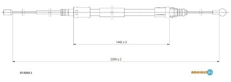 Трос зупиночних гальм ADRIAUTO 0702021 (фото 1)