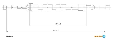 Трос ручного гальма ADRIAUTO 0702031