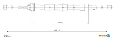 Трос ручного гальма ADRIAUTO 0702041