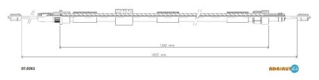 Трос ручного гальма ADRIAUTO 070261