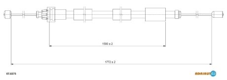 Трос ручного гальма ADRIAUTO 070273
