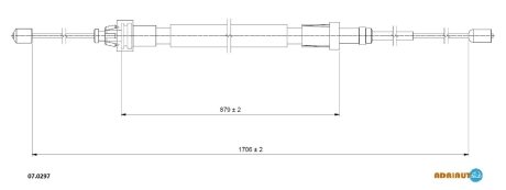 Трос ручного гальма ADRIAUTO 070297