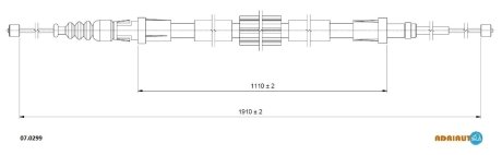 Трос ручного гальма ADRIAUTO 070299