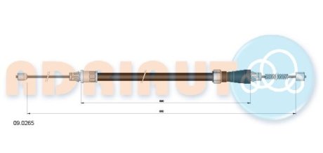 JEEP Трос тормозной лев. Cherokee 95- ADRIAUTO 090265