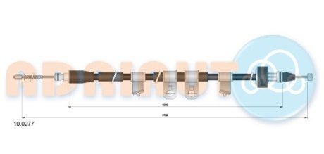 Трос ручного гальма ADRIAUTO 100277