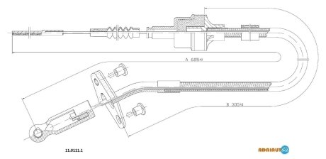 Трос, управление сцеплением ADRIAUTO 11.0111.1