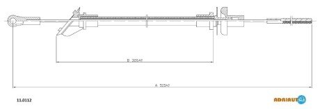 Трос, управление сцеплением ADRIAUTO 11.0112