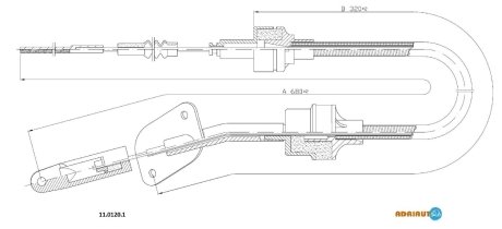 Трос, управление сцеплением ADRIAUTO 1101201