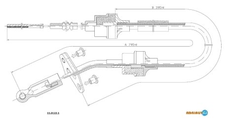Трос, управление сцеплением ADRIAUTO 11.0122.1