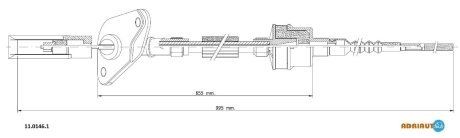 Трос, управление сцеплением ADRIAUTO 11.0146.1