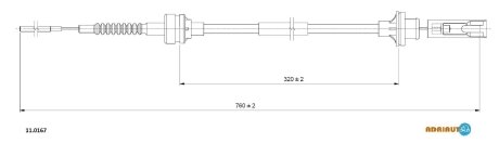 Трос зчеплення ADRIAUTO 110167