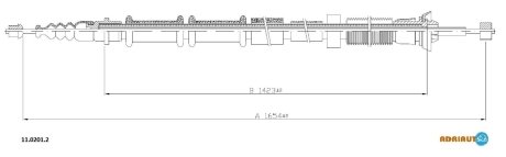 Тросик стояночного тормоза ADRIAUTO 1102012