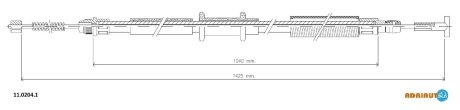 Трос ручного тормоза ADRIAUTO 1102041 (фото 1)