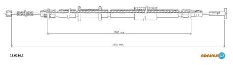 Тросик стояночного тормоза ADRIAUTO 1102161