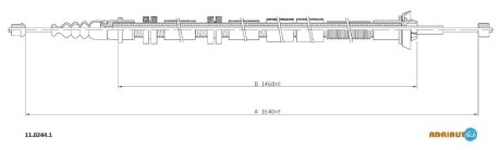 Трос стоянкових гальм задн Прав ADRIAUTO 1102441