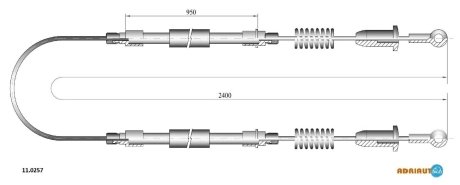 Трос ручного гальма ADRIAUTO 110257